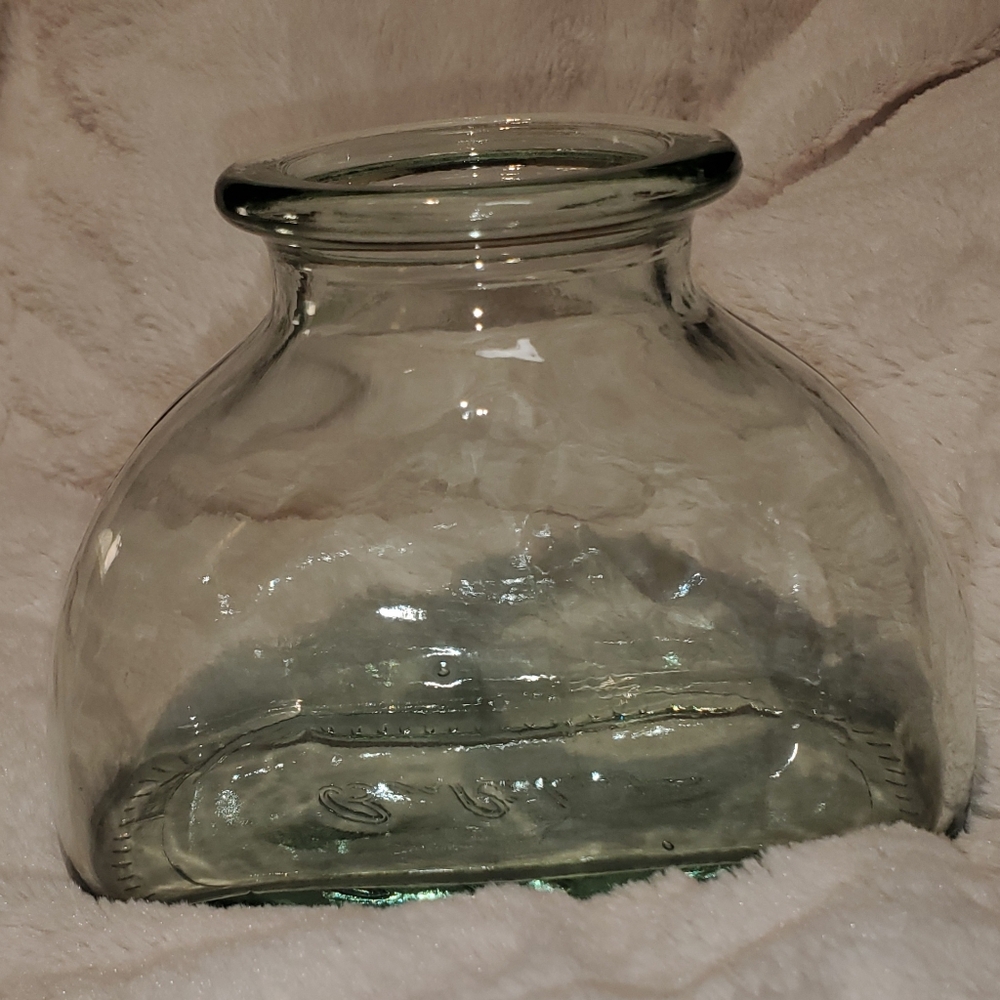 Ben Rickert Vintage Wayne Green Glass Jar. Made in Spain